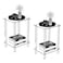 Eglaf Acrylic Side Table Set of 2134 L x 115 W x 196 H Small End Table Clear Nightstand Bedside Table for Living Room Bedroom 2Tier Square Leg