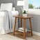 Plank+Beam PlankBeam Wooden Side Table with Storage Mid Century Modern End Tables for Living Room Small Solid Wood Nightstand Bedside Tables Bedroom Furniture Pecan