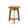 VICTORY RELAX Round Side Table Solid Acacia Wood End Table for Living Room or Bedroom Natural Wood Finish Compact Nightstand or Accent Table for Sofas Beds 13x16x13 Inches