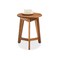 VICTORY RELAX Round Side Table Solid Acacia Wood End Table for Living Room or Bedroom Natural Wood Finish Compact Nightstand or Accent Table for Sofas Beds 13x16x13 Inches