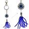 LUCKBOOSTIUM Bravo Team Heart Evil Eye Keychain Ring wClasp Lock Blue Bead Tassel Protection Blessing Home Keys Purse Bags Decorative Things Accessories Car Rear View Mirror Ornaments