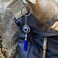 LUCKBOOSTIUM Bravo Team Heart Evil Eye Keychain Ring wClasp Lock Blue Bead Tassel Protection Blessing Home Keys Purse Bags Decorative Things Accessories Car Rear View Mirror Ornaments