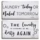 Jetec 2 Pieces Laundry Room Decor Sign Rustic Farmhouse Bathroom Wall Decor Funny Laundry Signs 12 x 6 InchWhite