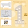 Assemfly 3FT Marquee Numbers Warm White Light Up Number 1 with Display Board Marquee Balloon Kit Decorations DIY PreCut Frames for Party 1st Baby Birthday Anniversary Decor 21st Milestones