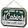 Open Road Cabin Time Well Spent Hanging Wood Wall Decor Fun Rustic Sign for Living Room Entryway or Garage