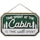 Open Road Cabin Time Well Spent Hanging Wood Wall Decor Fun Rustic Sign for Living Room Entryway or Garage