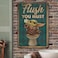 Letnspk Funny Metal Sign Flush The Toilet Bathroom Wall Decor 8x12 Inch Office Home
