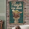 Letnspk Funny Metal Sign Flush The Toilet Bathroom Wall Decor 8x12 Inch Office Home