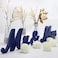 BLOOBLOOMAX Wooden Mr Mrs Sign Rustic Mr Mrs Letters Wedding Signs for Wedding Table Miss Mr Decoration for Photo PropsParty TableAnniversaryValentines DayWedding Engagement Navy Blue