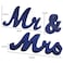 BLOOBLOOMAX Wooden Mr Mrs Sign Rustic Mr Mrs Letters Wedding Signs for Wedding Table Miss Mr Decoration for Photo PropsParty TableAnniversaryValentines DayWedding Engagement Navy Blue
