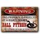 Ylens Ball Python SignFunny Metal SignsBall Python AccessoriesSnake Warning Sign Aluminum Metal Sign 8 X 12 Inches