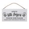 GSM Brands Little Fingers No Shoes Wood Plank Hanging Sign 1375 x 69 Inches