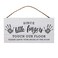 GSM Brands Little Fingers No Shoes Wood Plank Hanging Sign 1375 x 69 Inches