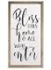 MRC Wood Bless This Home And All Who Enter Framed Farmhouse Style Wall Sign 9x18