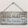Yankario Funny Bathroom Wall Decor Sign Farmhouse Rustic Bathroom Decorations Wall Art 12 by 6 Best Seat Wood Plaque