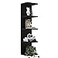 LitaEther 5 Tier Lack Floating Shelf Black Wall Shelf UnitDisplay Shelf