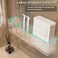Lae Nuvole 2 Pack Bathroom Makeup Organizer Wall Mount Clear Bathroom Organizers and Storage with 3 Compartments Plastic Storage Organizer Bins Floating Shelves for Wall Narrow Space Office Bedroom 14
