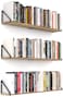 Greaittle 36 Inch Floating Book Shelves Set of 3 with Middle Brackets for Sturdiness Hanging Bookshelves for Wall Long Floating Shelves for Wall Storage 36 x 6 Brown