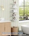 Harwaya White 5 Tier Wall Shelf Unit for Shoes Display Lack Wall Bookshelf for Bedroom Vertical Tiered Floating Book Shelves for Office Living Room Bathroom Vanity Kitchen Closet Purses Bags
