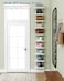 Harwaya White 5 Tier Wall Shelf Unit for Shoes Display Lack Wall Bookshelf for Bedroom Vertical Tiered Floating Book Shelves for Office Living Room Bathroom Vanity Kitchen Closet Purses Bags