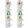 IBUYKE 5Tier Modern WallMounted Shelf White Vertical Shelf Floating Storage Organizer Tall Tower Design Decorative Wall Mount Shelving for Home Bedroom Living Room Office Decor WBC009W2