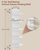 IBUYKE 5Tier Modern WallMounted Shelf White Vertical Shelf Floating Storage Organizer Tall Tower Design Decorative Wall Mount Shelving for Home Bedroom Living Room Office Decor WBC009W2