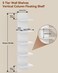 IBUYKE 5Tier Modern WallMounted Shelf White Vertical Shelf Floating Storage Organizer Tall Tower Design Decorative Wall Mount Shelving for Home Bedroom Living Room Office Decor WBC009W2