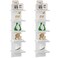 IBUYKE 5Tier Modern WallMounted Shelf White Vertical Shelf Floating Storage Organizer Tall Tower Design Decorative Wall Mount Shelving for Home Bedroom Living Room Office Decor WBC009W2