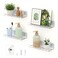 LAZYROSY 4 Pack Floating Shelves Clear AcrylicPET WallMounted No Drill Storage with Adhesive Invisible Bathroom Bedroom Shelving for Kitchen Living Room Transparent Decor