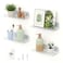 LAZYROSY 4 Pack Floating Shelves Clear AcrylicPET WallMounted No Drill Storage with Adhesive Invisible Bathroom Bedroom Shelving for Kitchen Living Room Transparent Decor