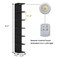 LitaEther Versatile 7 Tier Wall Shelf UnitBlack Lack Wall ShelfDisplay Floating Shelf with LED Remote Control Light