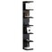 LitaEther Versatile 7 Tier Wall Shelf UnitBlack Lack Wall ShelfDisplay Floating Shelf with LED Remote Control Light