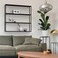 Mango Steam WallMounted Steel Floating Shelving Unit for Kitchen Storage or Display Use 36 H x 36 W x 6 D Inches Black