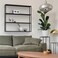 Mango Steam WallMounted Steel Floating Shelving Unit for Kitchen Storage or Display Use 36 H x 36 W x 6 D Inches Black