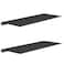 MKO 2 Pack 12 Floating Shelves for Wall Metal Wall Mounted Shelf for Bathroom Bedroom Living Room Kitchen Little Hanging Shelves for BooksStorageRoom Decor Black