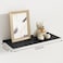 MKO 2 Pack 12 Floating Shelves for Wall Metal Wall Mounted Shelf for Bathroom Bedroom Living Room Kitchen Little Hanging Shelves for BooksStorageRoom Decor Black