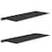 MKO 2 Pack 12 Floating Shelves for Wall Metal Wall Mounted Shelf for Bathroom Bedroom Living Room Kitchen Little Hanging Shelves for BooksStorageRoom Decor Black