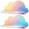 NiHome Iridescent Acrylic Floating Shelves 2 Pack Cloud Shelves Large Floating Shelf for Wall Wall Mountable and MultiFunctional for Home Dcor Bathroom Kitchen Bedroom Large 2 Pack