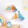 NiHome Iridescent Acrylic Floating Shelves 2 Pack Cloud Shelves Large Floating Shelf for Wall Wall Mountable and MultiFunctional for Home Dcor Bathroom Kitchen Bedroom Large 2 Pack