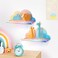 NiHome Iridescent Acrylic Floating Shelves 2 Pack Cloud Shelves Large Floating Shelf for Wall Wall Mountable and MultiFunctional for Home Dcor Bathroom Kitchen Bedroom Large 2 Pack
