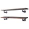 PIPE DECOR 36 Boulder Black Live Edge Wood Shelf with Industrial LShaped Pipe Brackets 2Pack