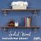 PIPE DECOR 36 Boulder Black Live Edge Wood Shelf with Industrial LShaped Pipe Brackets 2Pack