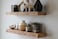 Urban Legacy Reclaimed Barnwood Planks Floating Shelves for Wall wFlush Mount Shelf Bracket Set Included Set of 2 Natural 18 x 7 x 2
