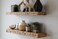 Urban Legacy Reclaimed Barnwood Planks Floating Shelves for Wall wFlush Mount Shelf Bracket Set Included Set of 2 Natural 18 x 7 x 2