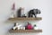 Urban Legacy Reclaimed Barnwood Planks Floating Shelves for Wall wFlush Mount Shelf Bracket Set Included Set of 2 Natural 18 x 7 x 2