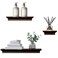 AHDECOR Modern Storage Floating Shelves Perfect for Enhancing Decor and Organization in Any Room Espresso Brown Set of 3