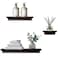 AHDECOR Modern Storage Floating Shelves Perfect for Enhancing Decor and Organization in Any Room Espresso Brown Set of 3