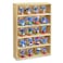 Ikee Design Wooden WallMounted Display Shelves Rack for CollectiblesFiguresShot Glasses Spice CanCosmetics or Perfume5 Adjustable Height ShelvesSpaceSavingOak Color