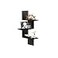Furinno Rossi Wall Mounted Shelves 3Tier Rectangle EspressoBlack