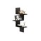 Furinno Rossi Wall Mounted Shelves 3Tier Rectangle EspressoBlack
